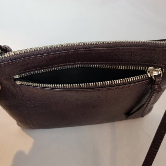 J Jill Purple Leather Crossbody Purse - Minimalist Perfection - Picture 7 of 10